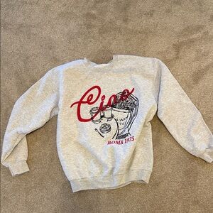 Anthropologie Heather Gray Cozy Crewneck Sweatshirt